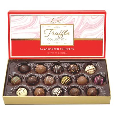 #ad Christmas Chocolate Truffles Gift Box 16 Count Dark Milk amp; White Chocolat... $27.62