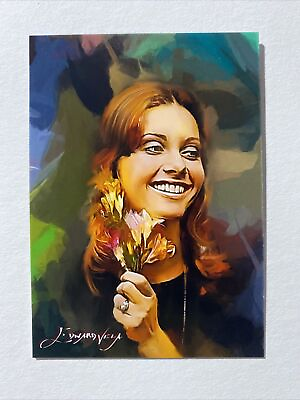 #ad Olivia Newton John #11 Sketch Card Limited to 50 Prints. Signed by Artist. $7.50