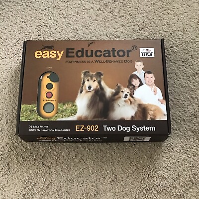 #ad Easy Educator EZ 902 Dog Training Trainer System 1 2 Mile 2 Dog. UNTESTED. AS IS $149.00
