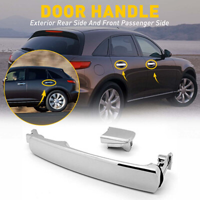 #ad Front Rear Left Driver Side Outside Chrome Door Handle for Nissan Infiniti T $12.99