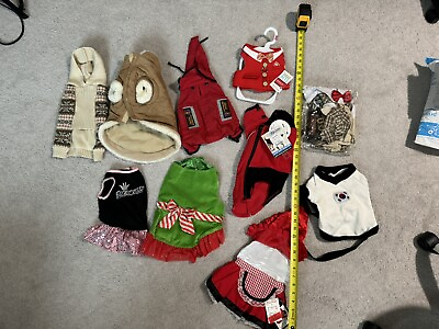 #ad Dog Clothes and Costumes Size XS S Lot of 10 Pre owned and Brand New $29.99