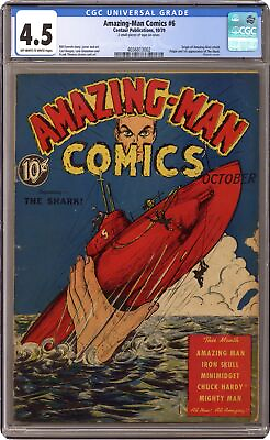 #ad Amazing Man Comics #6 CGC 4.5 1939 4036813002 $6100.00