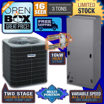 #ad 3 Ton 16 SEER AirQuest Electric 2 Stage AC amp; Heat Pump System w 10kW Backup Heat $3867.50