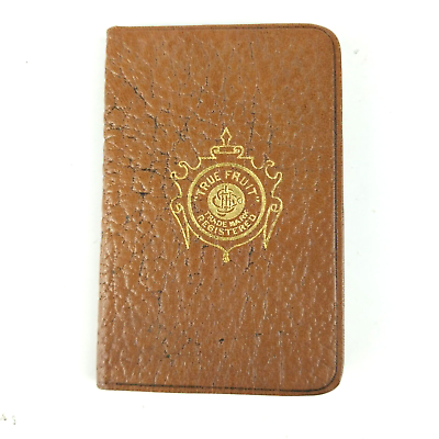 #ad Antique 1911 True Fruit Vest Pocket Diary and Useful Information Leather Cover $11.95