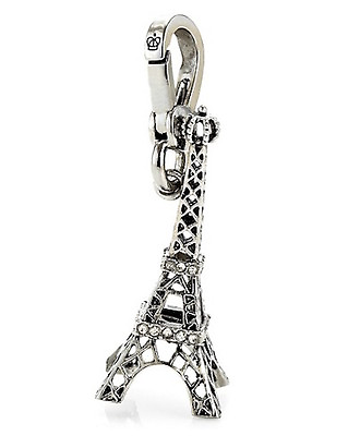 #ad Juicy Couture Charm Pave Eiffel Tower Silver Tone New in Juicy Labeled Box $128.00