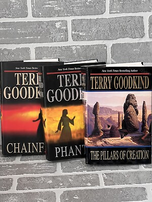 #ad Terry Goodkind Lot 3 Hardcover Novels Books $17.46
