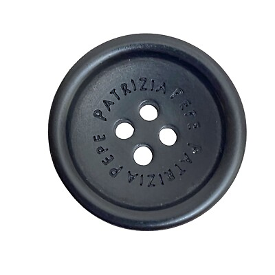 #ad Patrizia Pepe Coat Buttons Set of 7 Designer Logo Black Plastic Replacements 1quot; $14.95