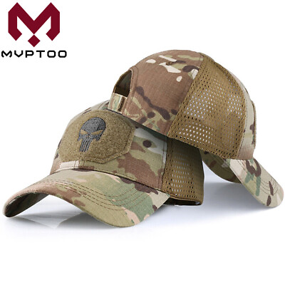 #ad Snapback Hat Baseball Cap Army Tactical Trucker Mesh Adjustable Visor Sun Caps $12.90