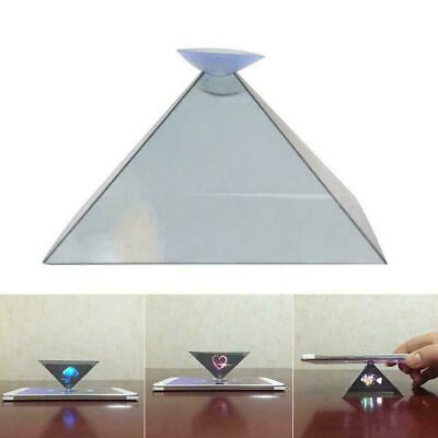 #ad Magical Mini Pyramid Display Hologram 3D Projector Suction With Stand Video G4K5 $0.99