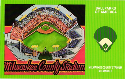 #ad Postcard Ballparks of America Milwaukee County Stadium Series 2 Card 5 $5.95