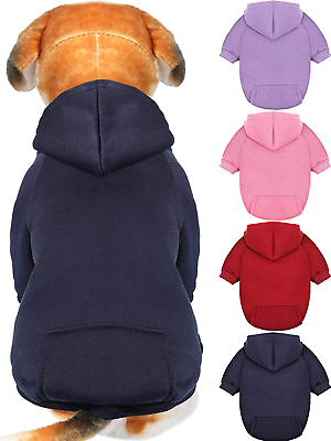 #ad 4 Pieces Small Dog Sweaters Dog Hoodie Clothes with Hat for Small Dogs Boy Chihu $17.11