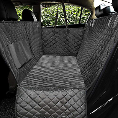 Honest Luxury Quilted Dog Car Seat Covers with Side Flap Pet Backseat Cover for $36.03