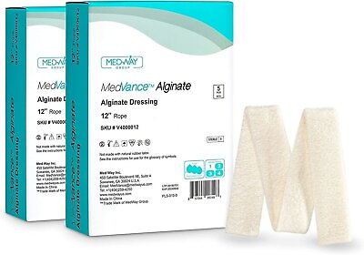 #ad MedVance Calcium Alginate Non Adhesive Wound Dressing .8quot;x12quot; Box of 10 $19.99