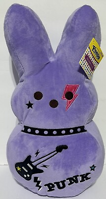 #ad Peeps Easter Bunny Purple Emo Bunny Plush Large 15” Ships Quick $29.99