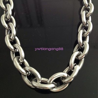 #ad 7quot; 40quot; Heavy amp; Huge Mens 316L Stainless Steel Silver Big O Link Chain Necklace $11.99