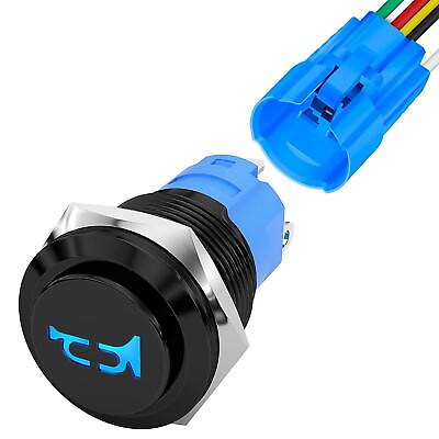 #ad Horn Button 12v Marine Horn Button 16mm Momentary Push Button Switch Stainless S $16.74