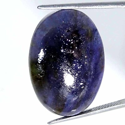#ad 20.90Cts Natural Blue Iolite Sunstone Oval Cabochon Loose Gemstone 18x25x5mm $8.99