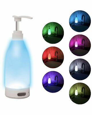 #ad Colorful Glow Soap Dispenser Pump Bottle w RGB LED Motion Activated Night Light $11.99