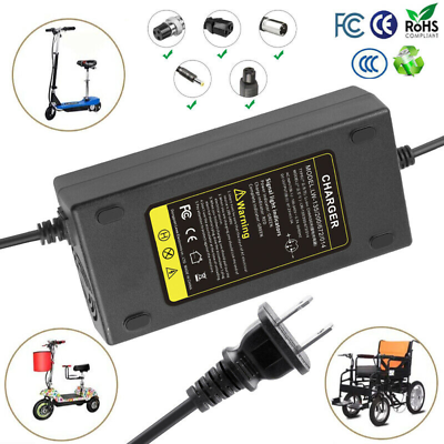 #ad 60V 48V 42V 36 24V Electric Scooter Battery Charger E Bike Bicycle Power Adapter $12.39