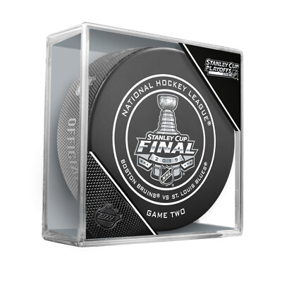 #ad 2019 Stanley Cup Finals Game 2 Bruins vs. Blues Official Game Hockey Puck Cubed $14.95