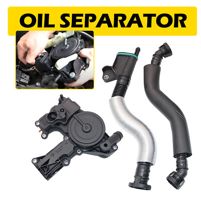 #ad PCV Valve Engine Crankcase Vent Oil Separator Kit for Audi Q5 for VW 06H103495AH $35.99