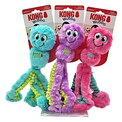 #ad KONG Wubba Octopus 1 LARGE Squeaky Toss Fetch and Tug Dog Toy *Pick Color $15.89