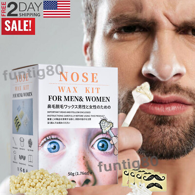 #ad Nose Hair Removal Wax Beads Kit Nasal Ear Hairs Effective amp; Painless for Unisex $10.78