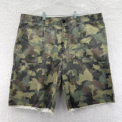 #ad LRG Shorts 40 Mens Green Camo 11quot; Inseam Casual Preppy Chino Camouflage Shorts $27.44