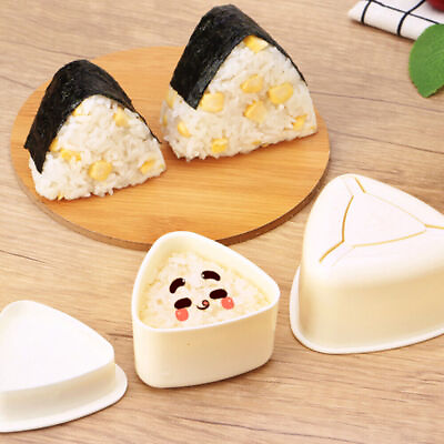 #ad 2PCS Sushi Mold Onigiri Rice Ball Food Press Triangular Sushi Maker Mold Kitchen $6.75