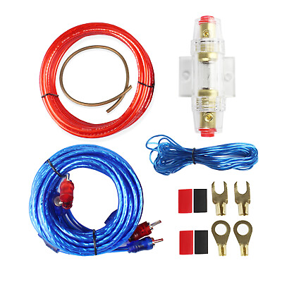 #ad Car Audio 12 Gauge Complete Amplifier Install Wiring Kit 12 AWG Amp Power Cable $22.79