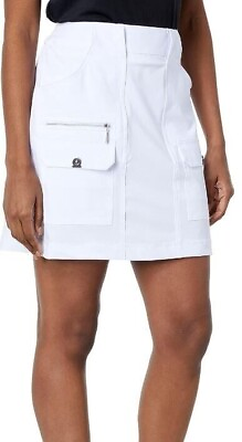 #ad Jamie Sadock Air Wear Golf Skort Skirt 17.5quot; Womens 2 White Pull On Pockets $115 $59.99
