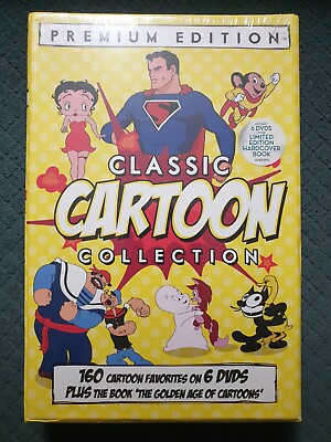 #ad Classic Cartoon Collection 20 hrs on 6 DVD hardcover book Premium Edition NEW $14.99