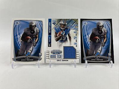 #ad 2014 Eric Ebron Rookie Card Lot of 3 Detroit Lions Pittsburgh Steelers $2.99