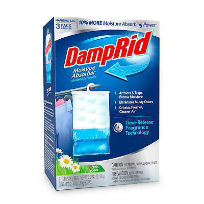 #ad DampRid Fresh Scent Hanging Moisture Absorber 3 Pack Free amp; Fast Shipping $11.97