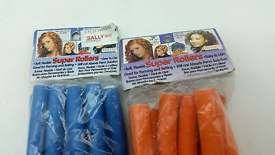 #ad 19 Sally Super Rollers Curling Rods Hair Curling Flex Twist Foam Sponge 12r0 $6.00