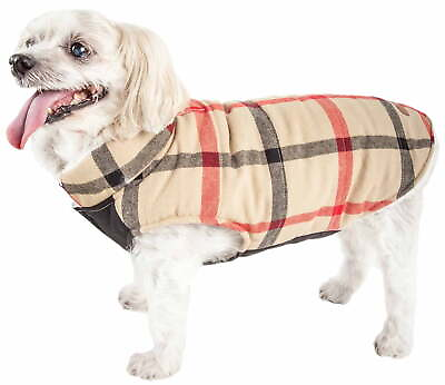 #ad #x27;Allegiance#x27; Classical Insulated Plaid Fashion Dog Jacket $22.85