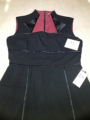 #ad Marc New York Black Sleeveless Dress Andrew Marc Womens Size 8 Collar NWT $34.99