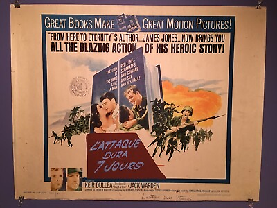 #ad L#x27;Attaque Dura 7 Jours Original Half 1 2 Sheet Movie Poster 1964 Keir Dullea 60s $14.99