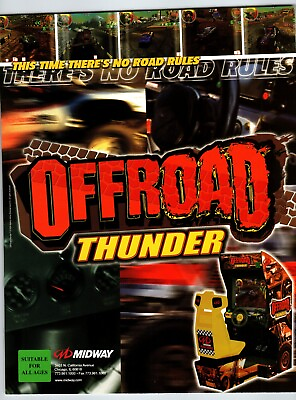 #ad Off Road Thunder Arcade Game Flyer 2 Sides Original 4WD Racing Art 8.5quot; x 11quot; $13.29