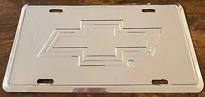 #ad Chrome Chevrolet Booster License Plate Chevy Trucks Embossed Bowtie Classic $39.99