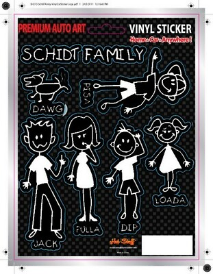 #ad Parody Family Sticker Stick Figure Fun Window Car Decal My Family Deca $4.48