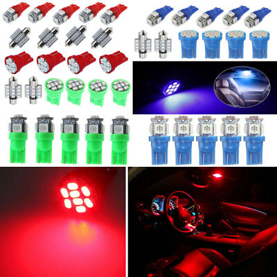 #ad 13pcs LED Lights Interior Package Kit for Car Dome License Plate Lamp Bulbs $9.94