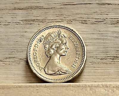 #ad 1983 One Pound Great Britain Coin 3mm thick $20.00
