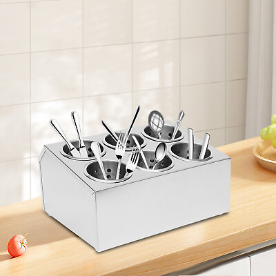 #ad Commercial 6 Hole or 8 Hole Utensil Holder Organizer Storage Space saving $57.00