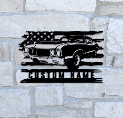#ad Personalized US Garage Metal Sign Custom Classic Muscle Car Sign Garage Decor $112.31