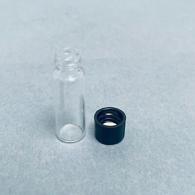 #ad Vial Clear Glass 1 Dram with Phenolic Screw Cap Total of 72 Vials $30.00