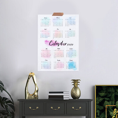 #ad 2020 Colorful Wall Calendar Hanging Calendar Cloth For Home Background Study FD $9.28