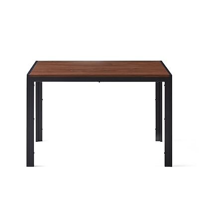 #ad Creative Design Veneered MDF Wood Structure Rectangular Walnut Dining Table $191.00