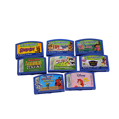 #ad Lot of 8 LeapFrog Leapster Game Cartridges Disney Scooby Doo Pet Pals $14.99