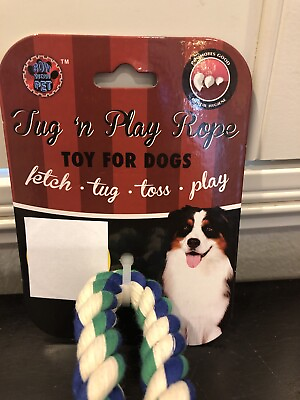 #ad 1 Pk Bow Wow Pet Tug N Play Rope Toy For Dogs Fetch Tug Toss Play Good 20 Inches $8.99